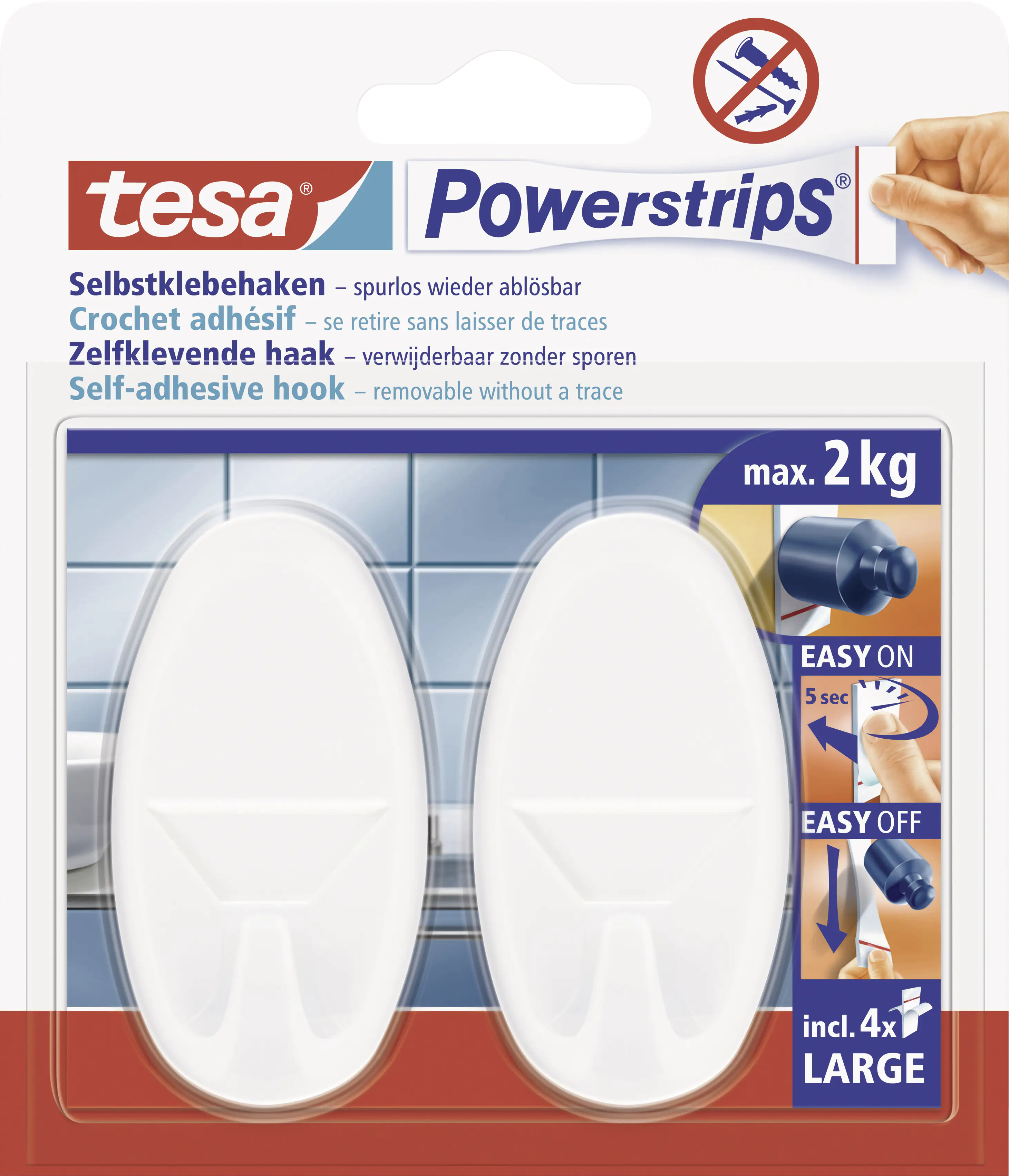 tesa Haken Powerstrip Large oval