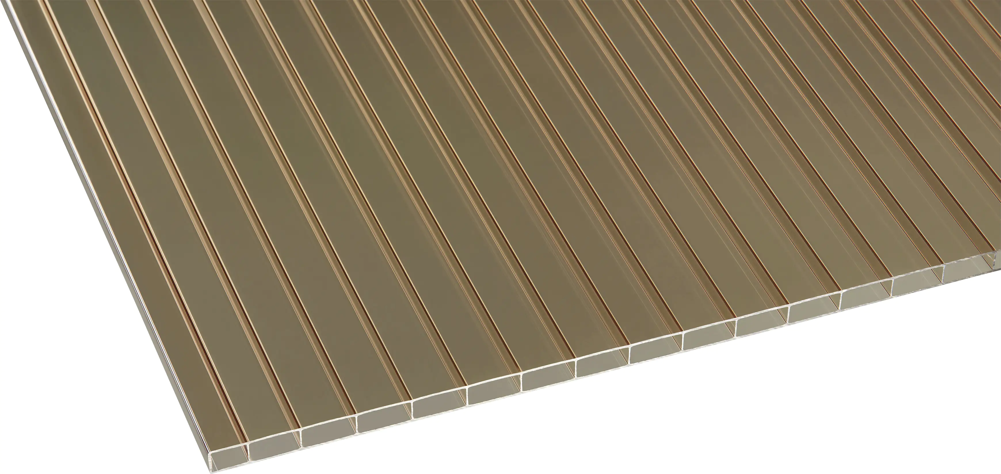 Gutta Premium Terrassendach 410,2 x 306 cm weiß Acryl bronce 16 mm