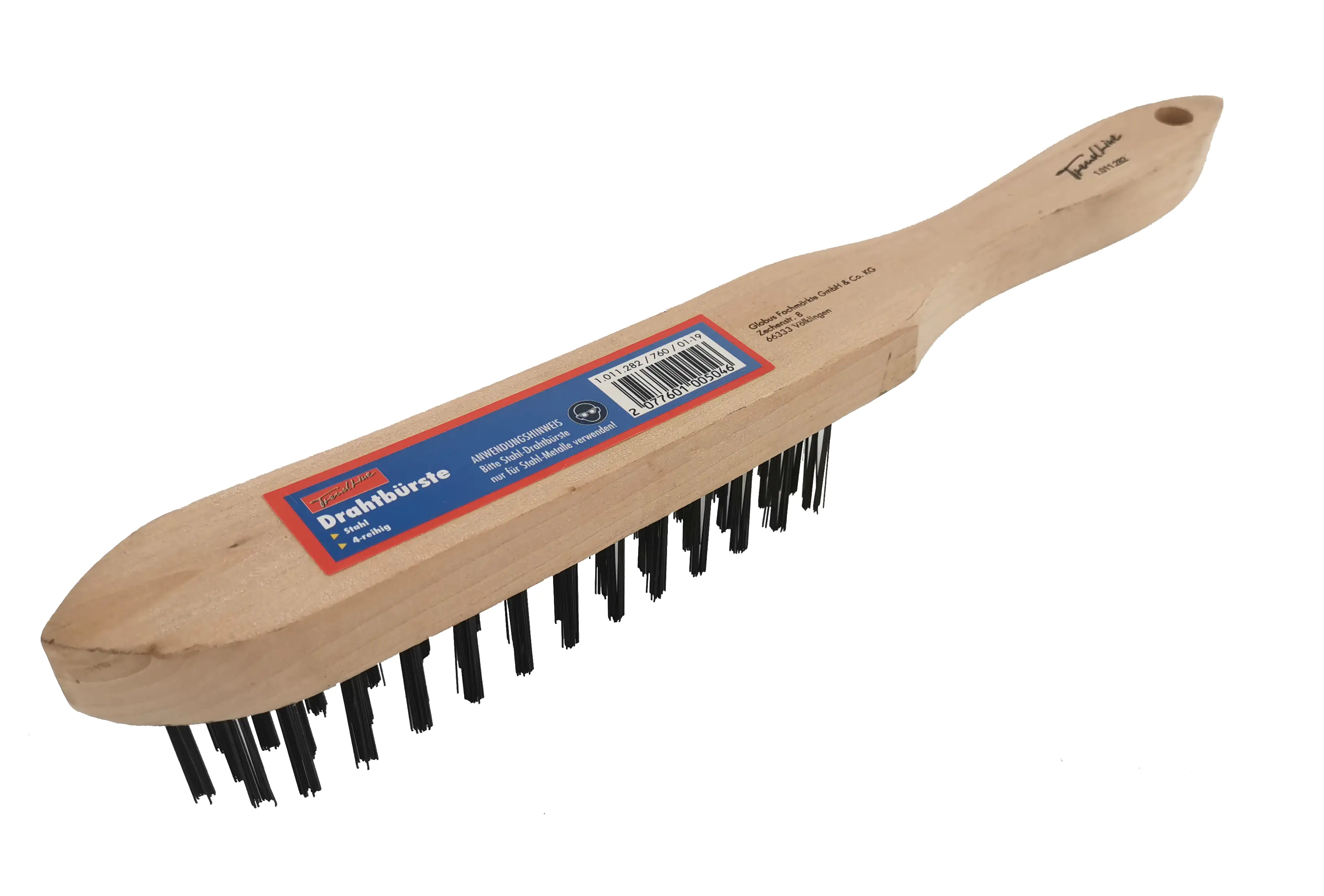 4333692043632 TrendLine Drahtbürste Stahl 4-reihig Holzgriff