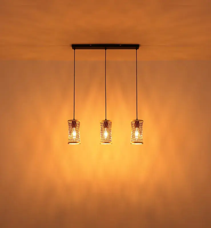 Globo Hängeleuchte Mali 72 x 12 x 150 cm (L x B x H) schwarz matt