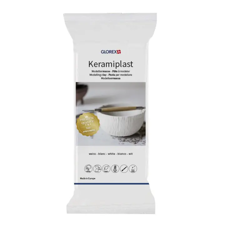 Glorex Modelliermasse Keramiplast weiß 2 kg