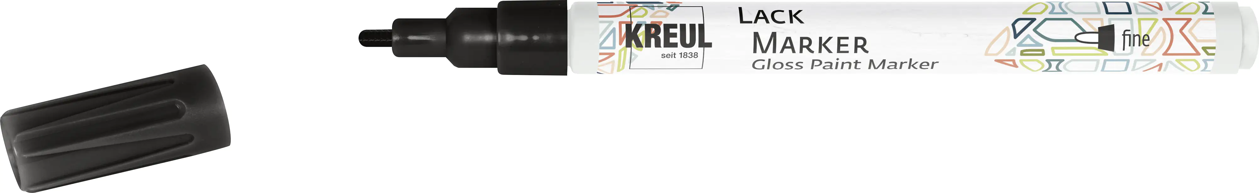 Kreul Lack Marker fine schwarz 1 - 2 mm