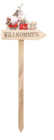 TrendLine Dekostecker Holz Willkommen 73 x 26 cm