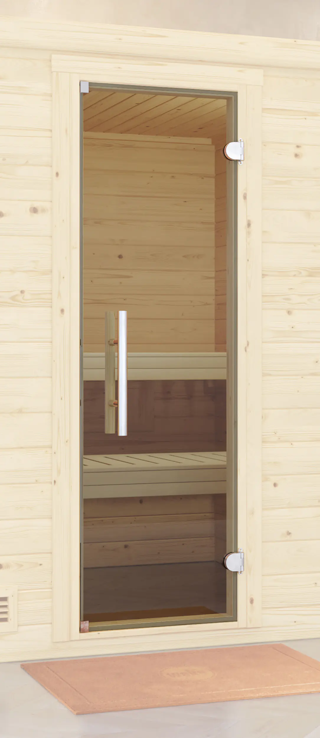 Weka Ganzglastür in Graphit Optik