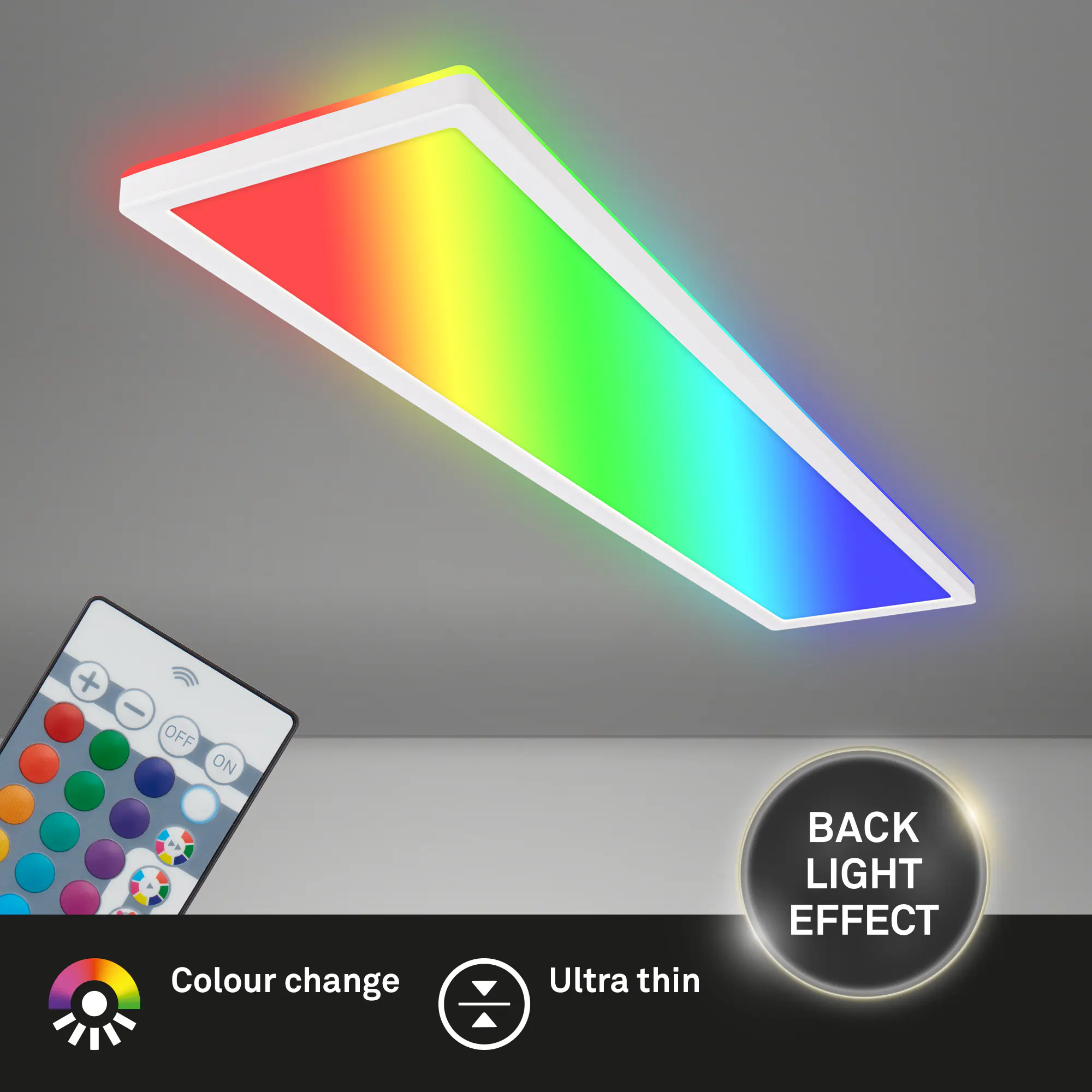Briloner LED Panel Tava 36W weiß 98x20x3 cm dimmbar RGB Briloner LED Panel Tava 36W weiß 98x20x3 cm dimmbar RGB
