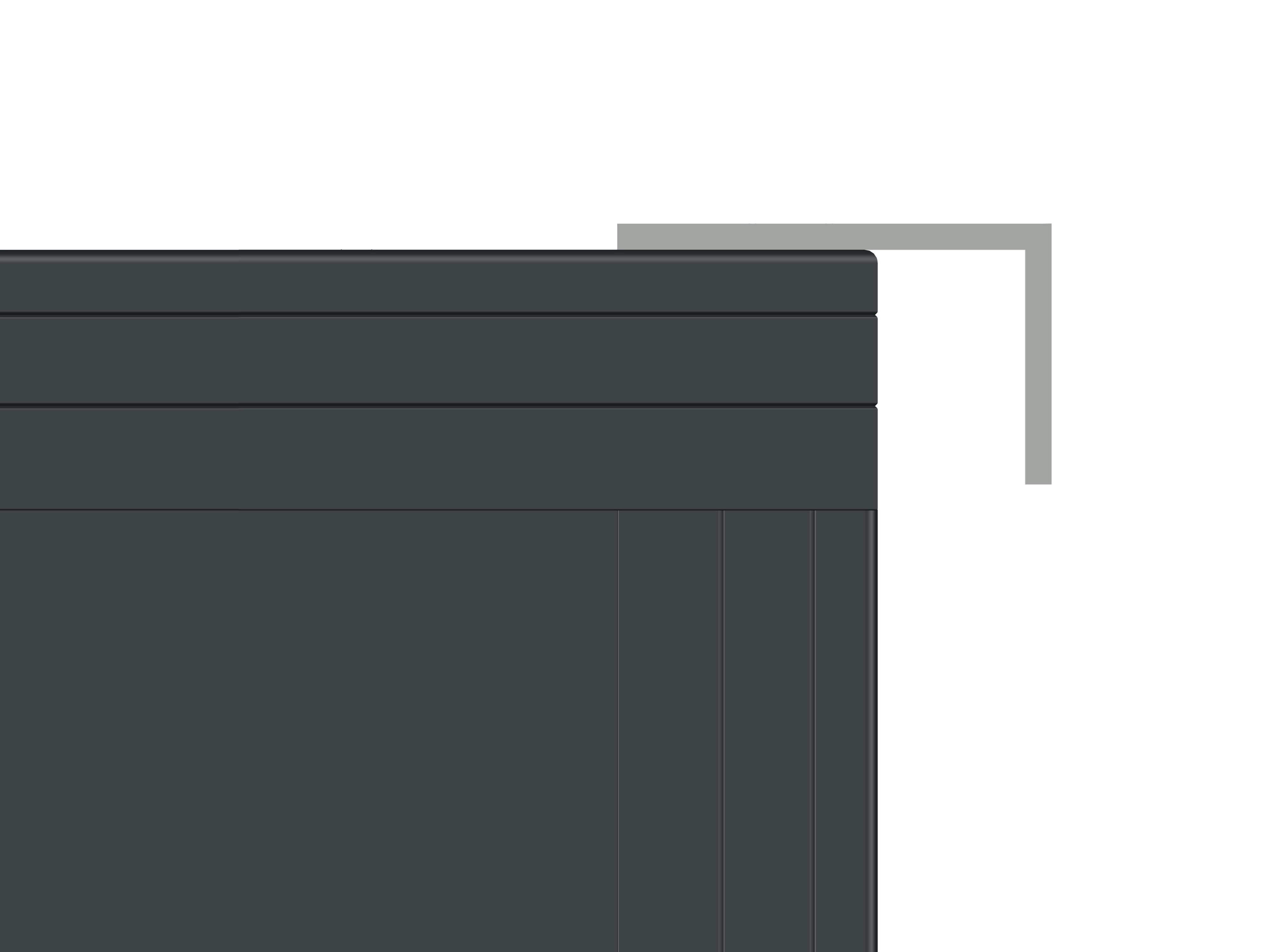 KGT Schneckenkante für Alu-Hochbeet 210, pressblank