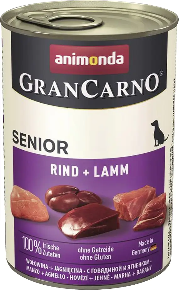 Animonda GranCarno Hundenassfutter Senior Rind + Lamm 400 g Animonda GranCarno Hundenassfutter Senior Rind + Lamm 400 g