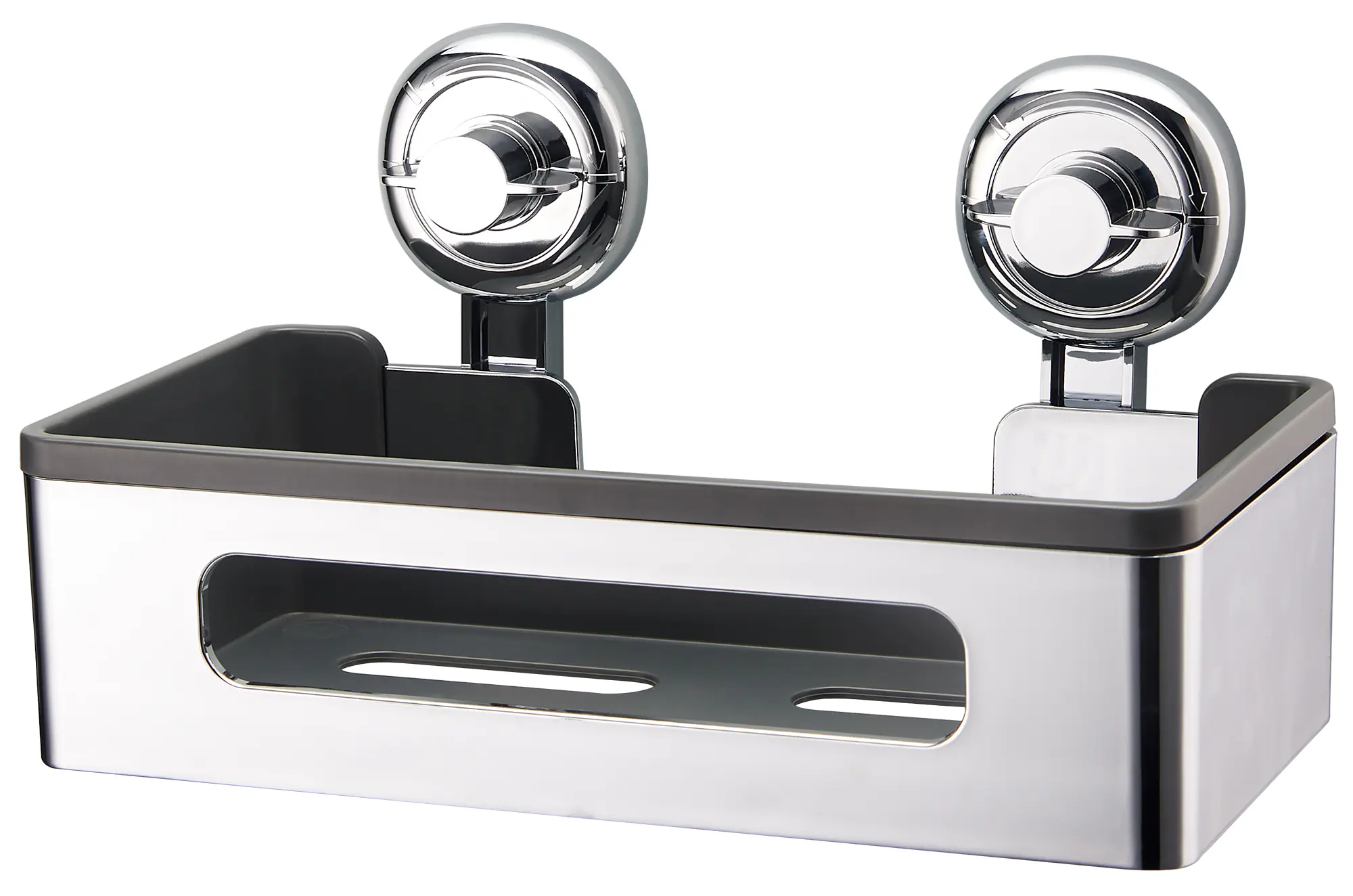 Primaster Duschkorb ohne Bohren Octopus Kunststoff chrom