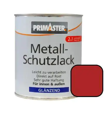 Primaster Metall-Schutzlack RAL 3000 750 ml feuerrot hochglänzend Primaster Metall-Schutzlack RAL 3000 750 ml feuerrot hochglänzend