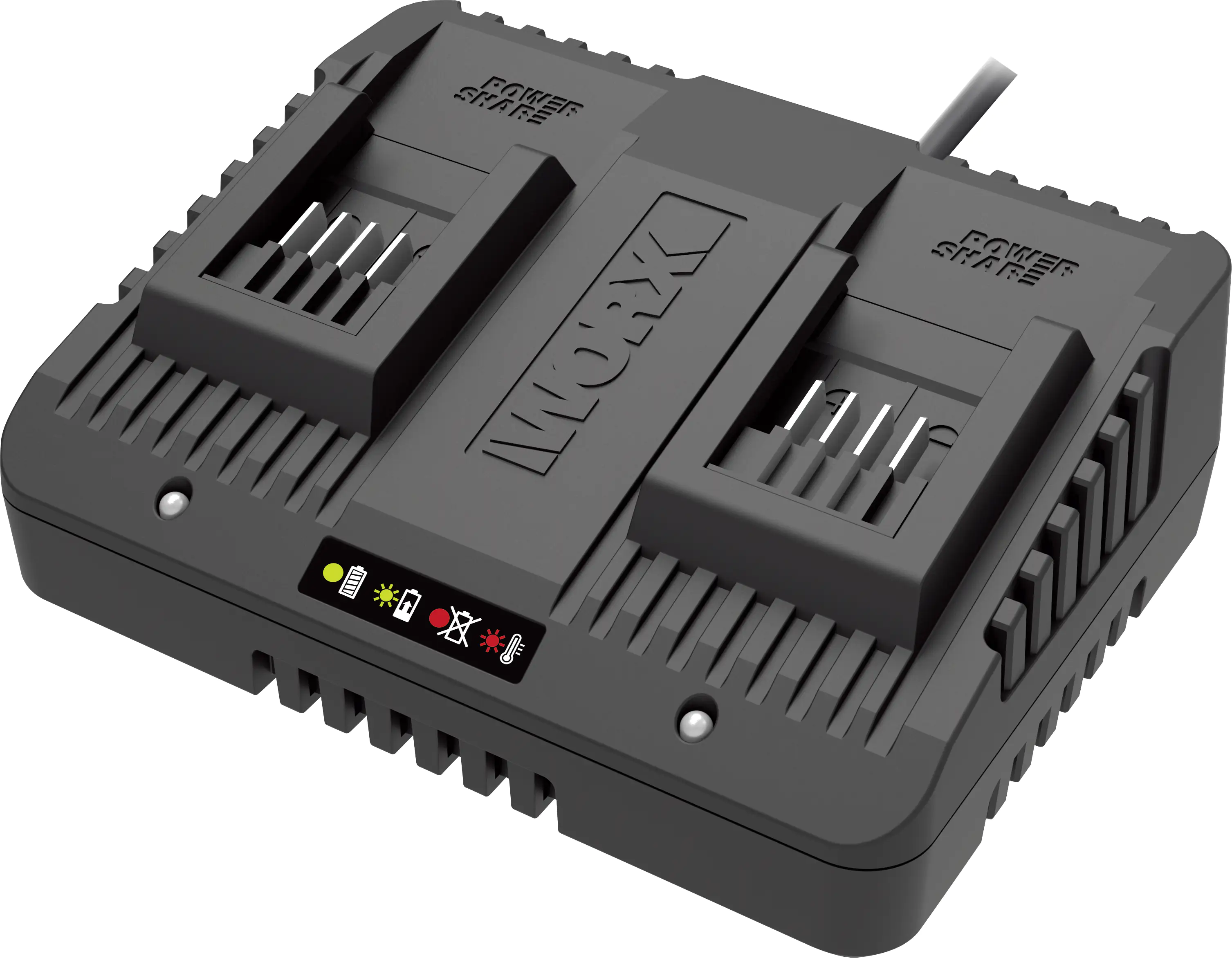 Worx Dual-Akku-Ladegerät 20 V Li-Ion WA3772 für alle Worx Akkus 20 V Worx Dual-Akku-Ladegerät 20 V Li-Ion WA3772 für alle Worx Akkus 20 V