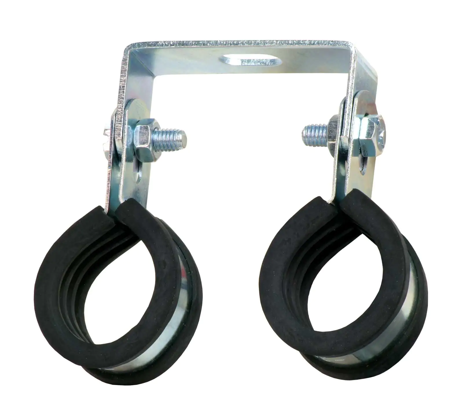 Cornat Doppelrohrschelle mit Bügel Stahl/Gummi, ø 28 mm, verzinkt