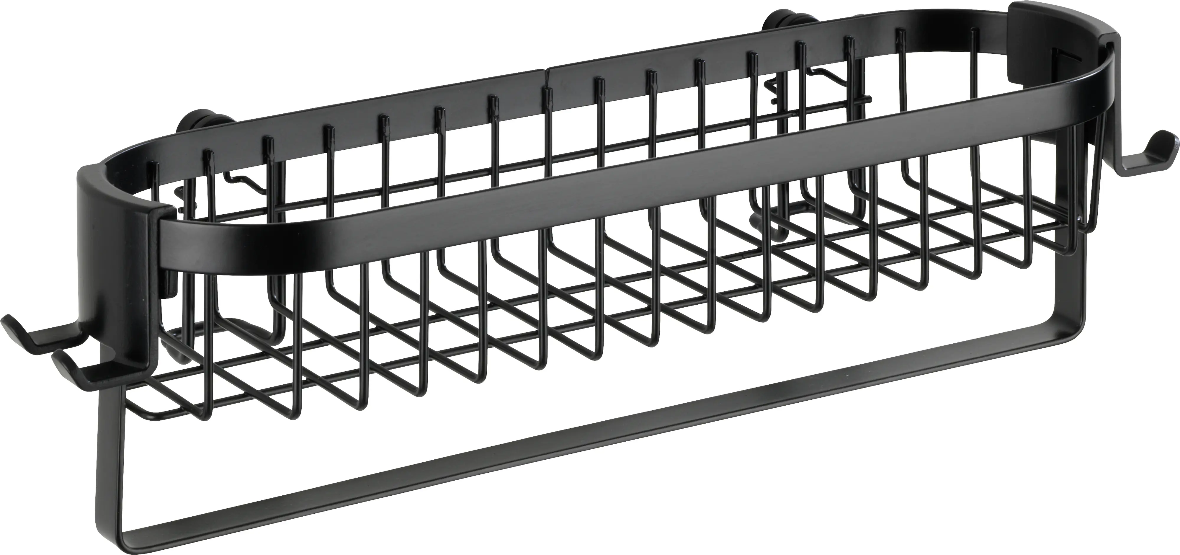 Wenko Wandablage Classic Plus Black mit Haken