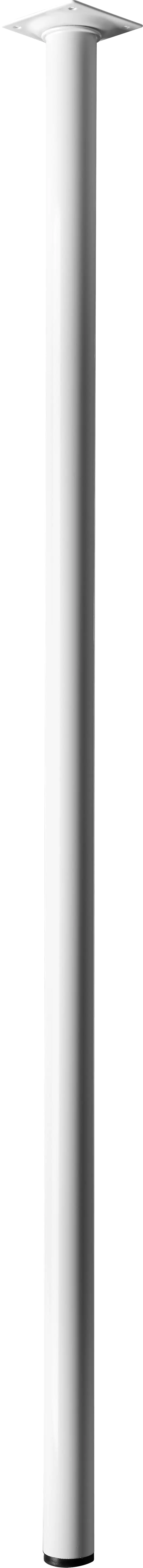 Hettich Tischbein 3,0 x 90 cm Stahl weiß - 1 Stück