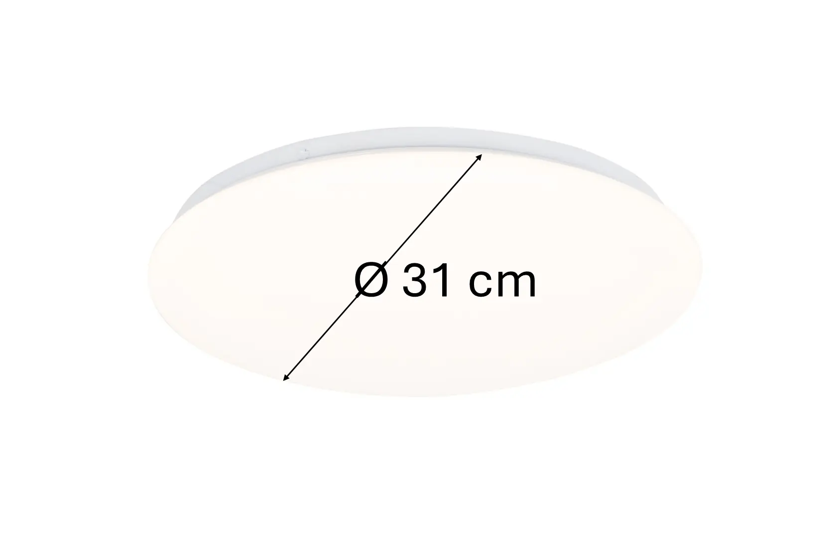 Mylight LED-Deckenleuchte Star Ø 31 x 7,2 cm warmweiß weiß