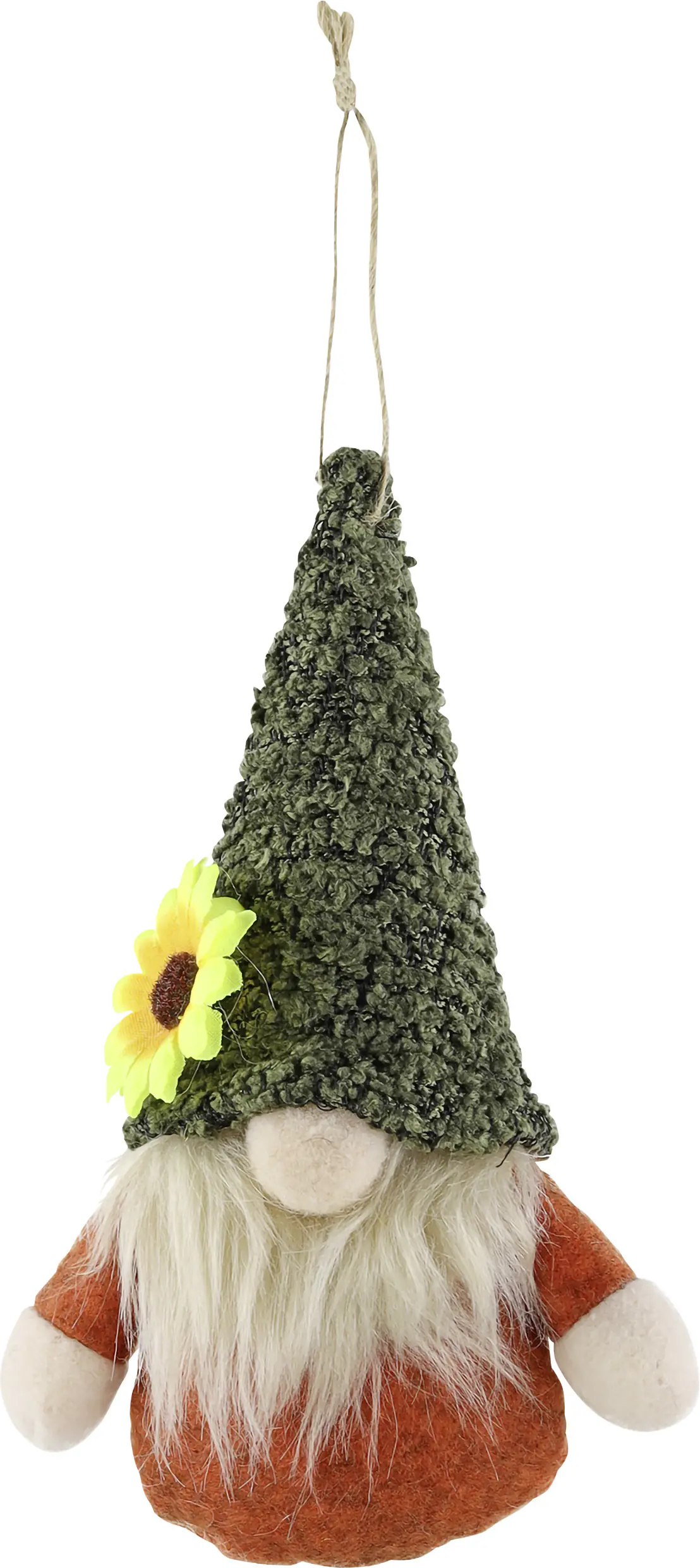 Herbstdeko Wichtel zum Hängen Filz 15 cm orange-grün