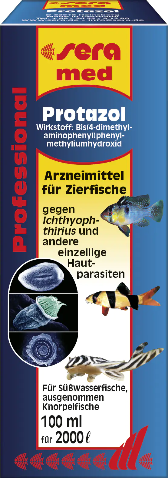Sera med Arzneimittel für Süßwasserfische Professional Protazol 100 ml