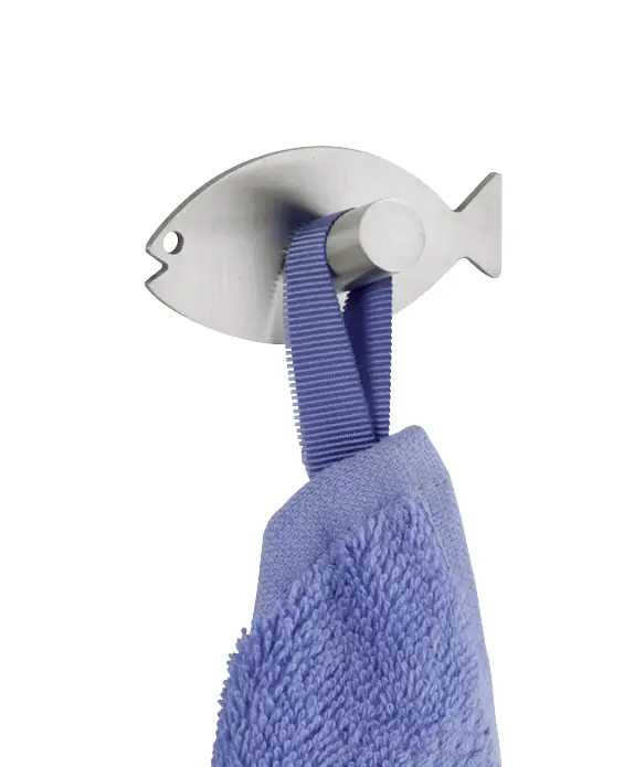 Wenko Wandhaken Fish Edelstahl, chrom, 2er-Set Wenko Wandhaken Fish Edelstahl, chrom, 2er-Set