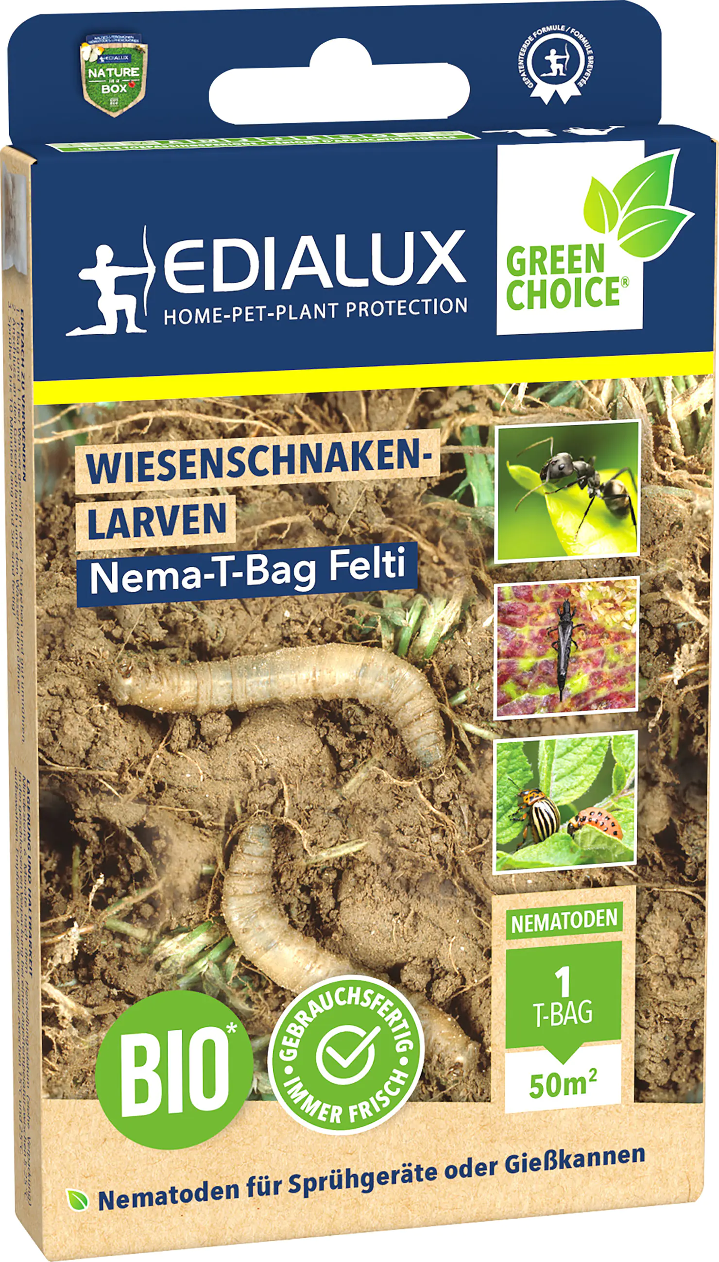 Edialux Nematoden T-Bag Felti gegen Wiesenschnakenlarven 50 m² Edialux Nematoden T-Bag Felti gegen Wiesenschnakenlarven 50 m²
