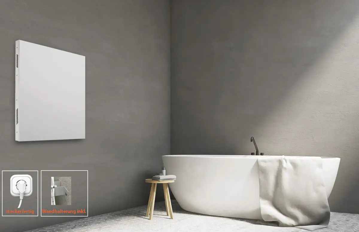 Bella Jolly Infrarot Metallheizkörper 60x60 cm 365 Watt, weiß