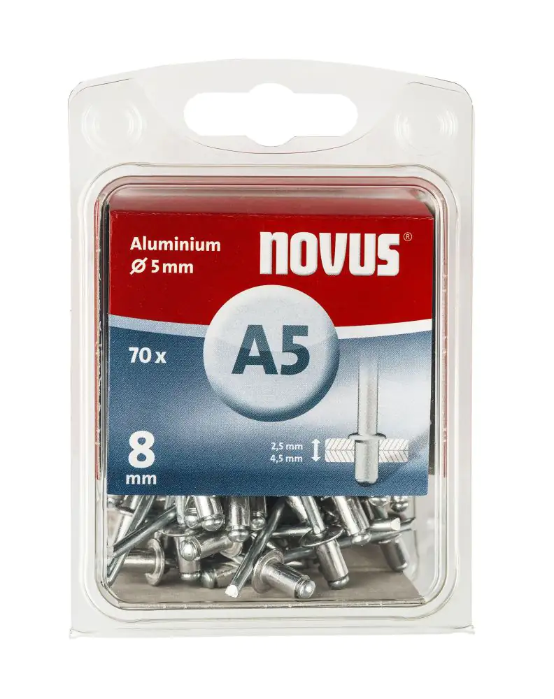Novus Blindnieten Typ A5/8 Aluminium 70 Stück