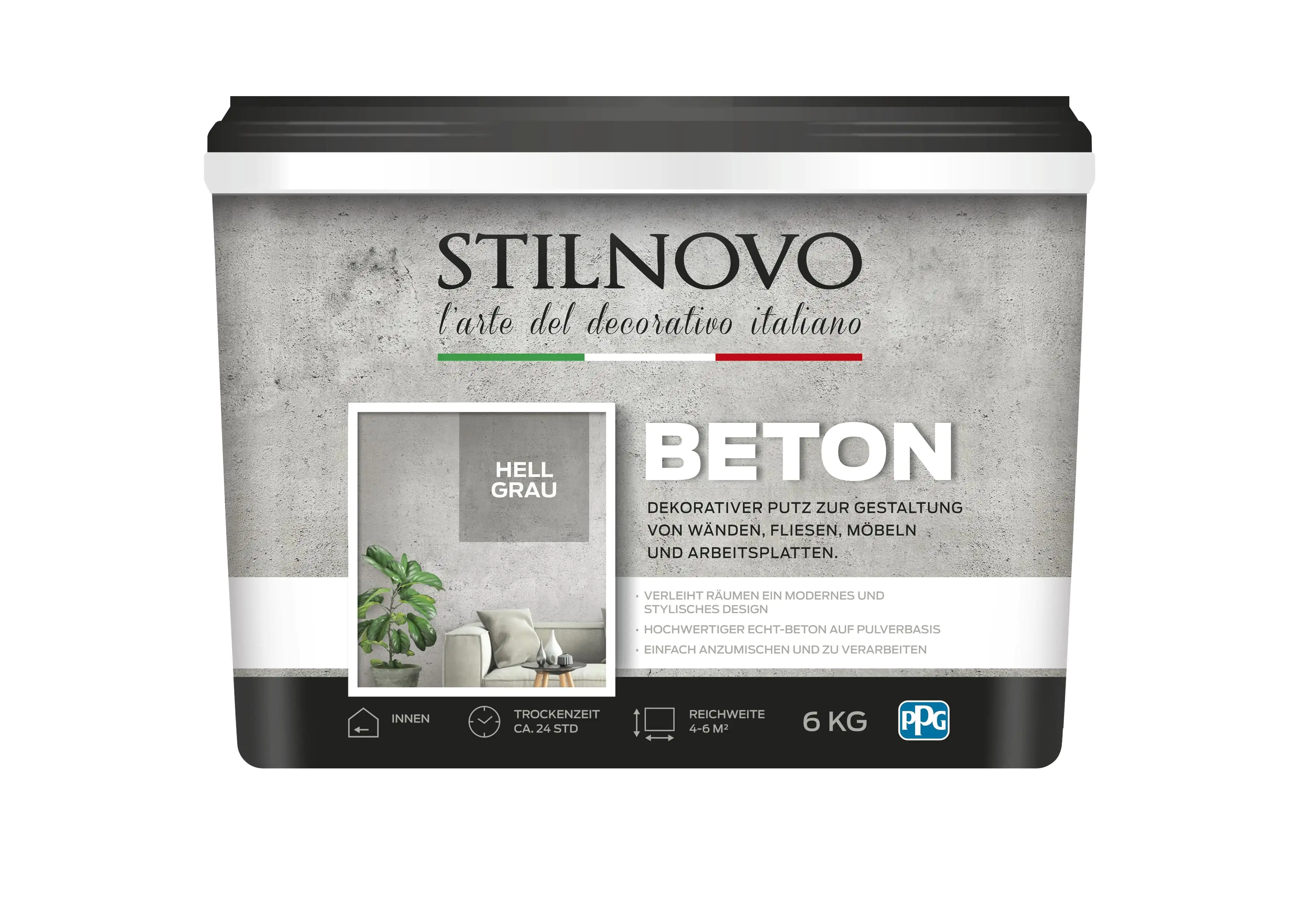 Stilnovo Beton Dekoputz 6 kg hellgrau Stilnovo Beton Dekoputz 6 kg hellgrau