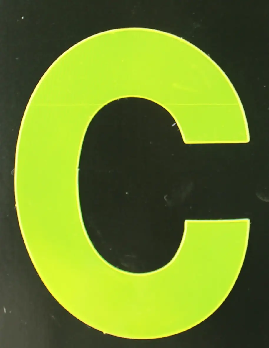 4004947548683 Conacord Reflektierender Klebebuchstabe C gelb "C"