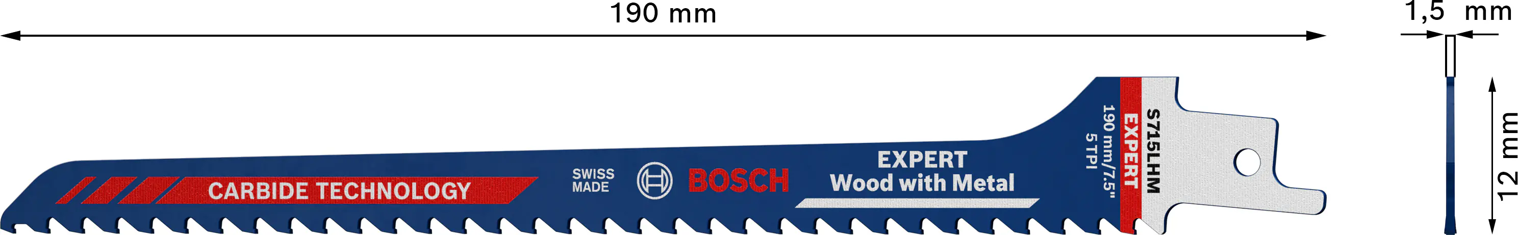 Bosch Säbelsägeblatt EXPERT Wood with Metal S715LHM