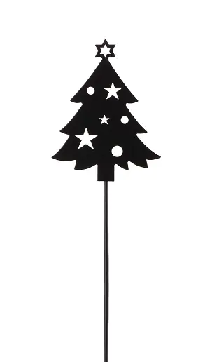 TrendLine Deko Eisen Figurenstecker Weihnachtsbaum 35 x 0,5 x 7,5 cm schwarz TrendLine Deko Eisen Figurenstecker Weihnachtsbaum 35 x 0,5 x 7,5 cm schwarz
