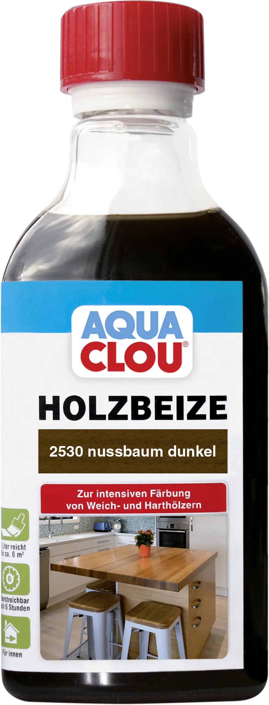 Aqua Clou Holzbeize 250 ml nussbaum dunkel Aqua Clou Holzbeize 250 ml nussbaum dunkel
