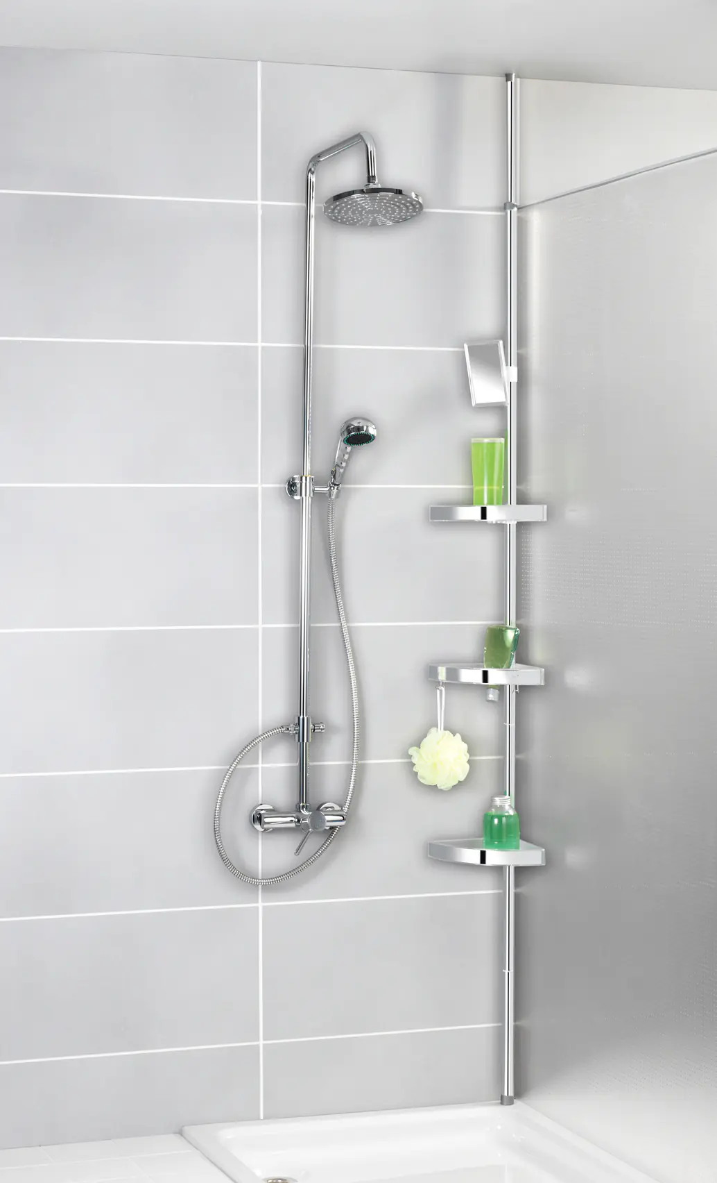 Wenko Teleskop Duschecke Premium glänzend