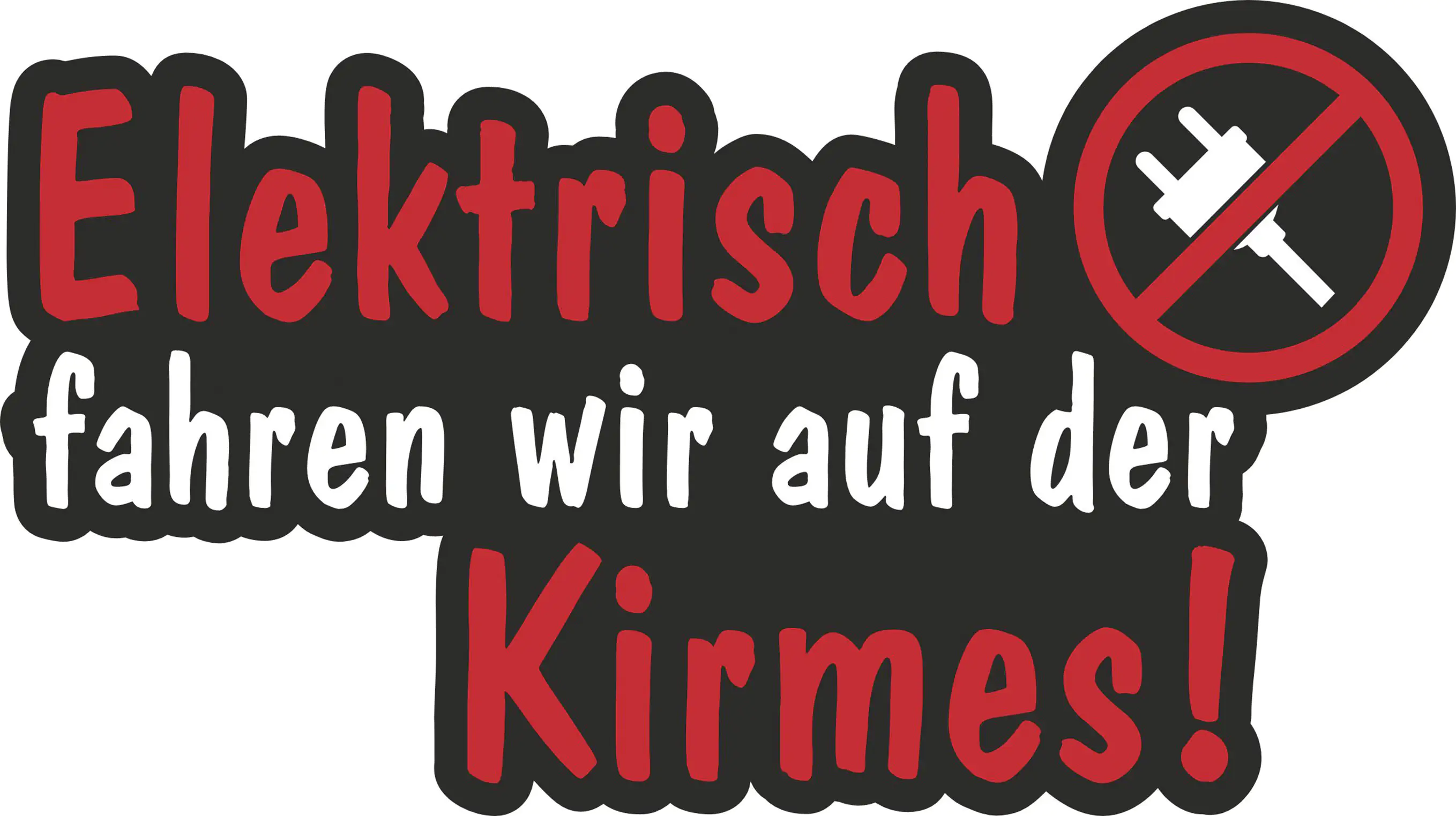 Hermann Schütz Aufkleber Elektrisch fahren wir auf der Kirmes