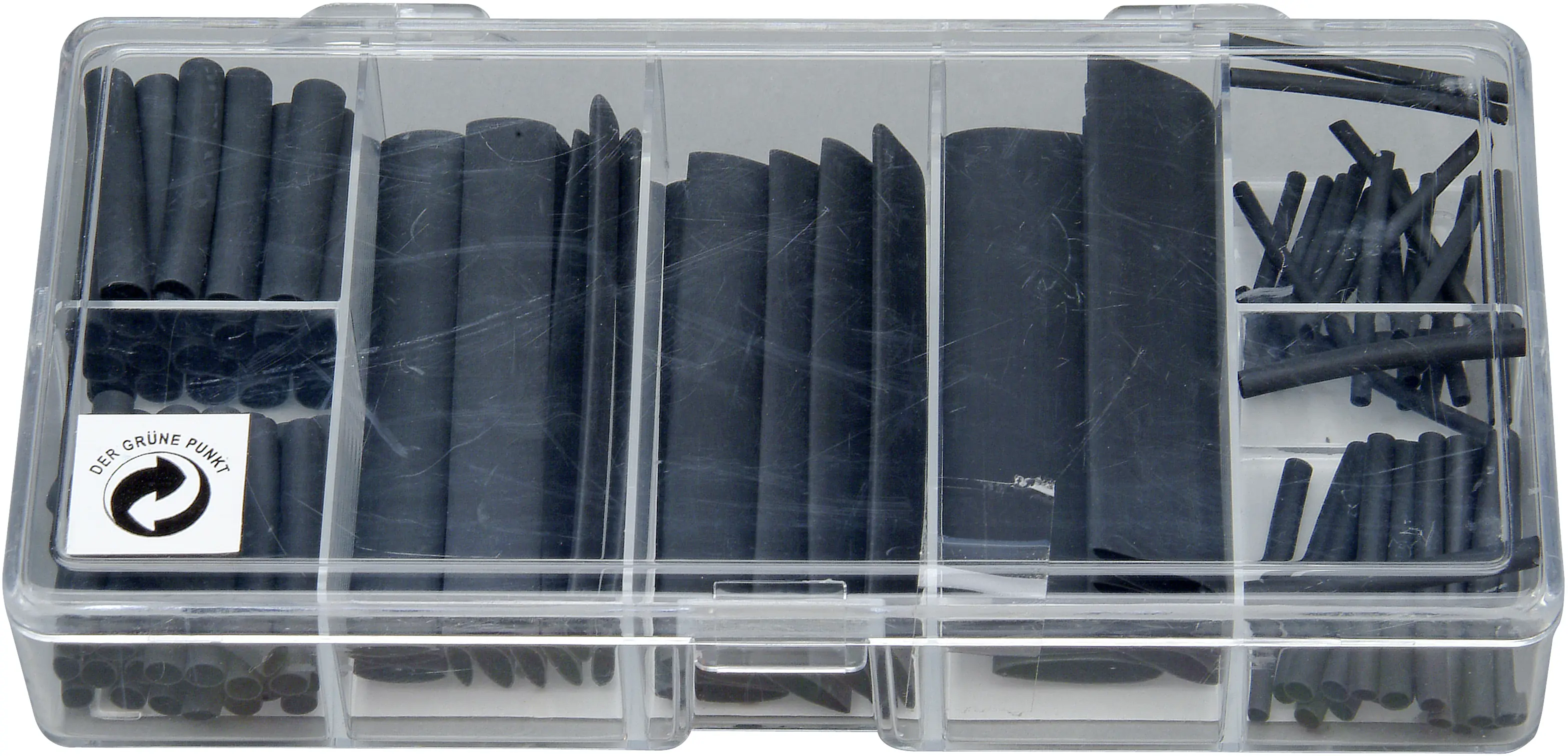 Schrumpfschlauch Set 100-teilig 1,5 - 13 mm Schrumpfrate 2:1, schwarz