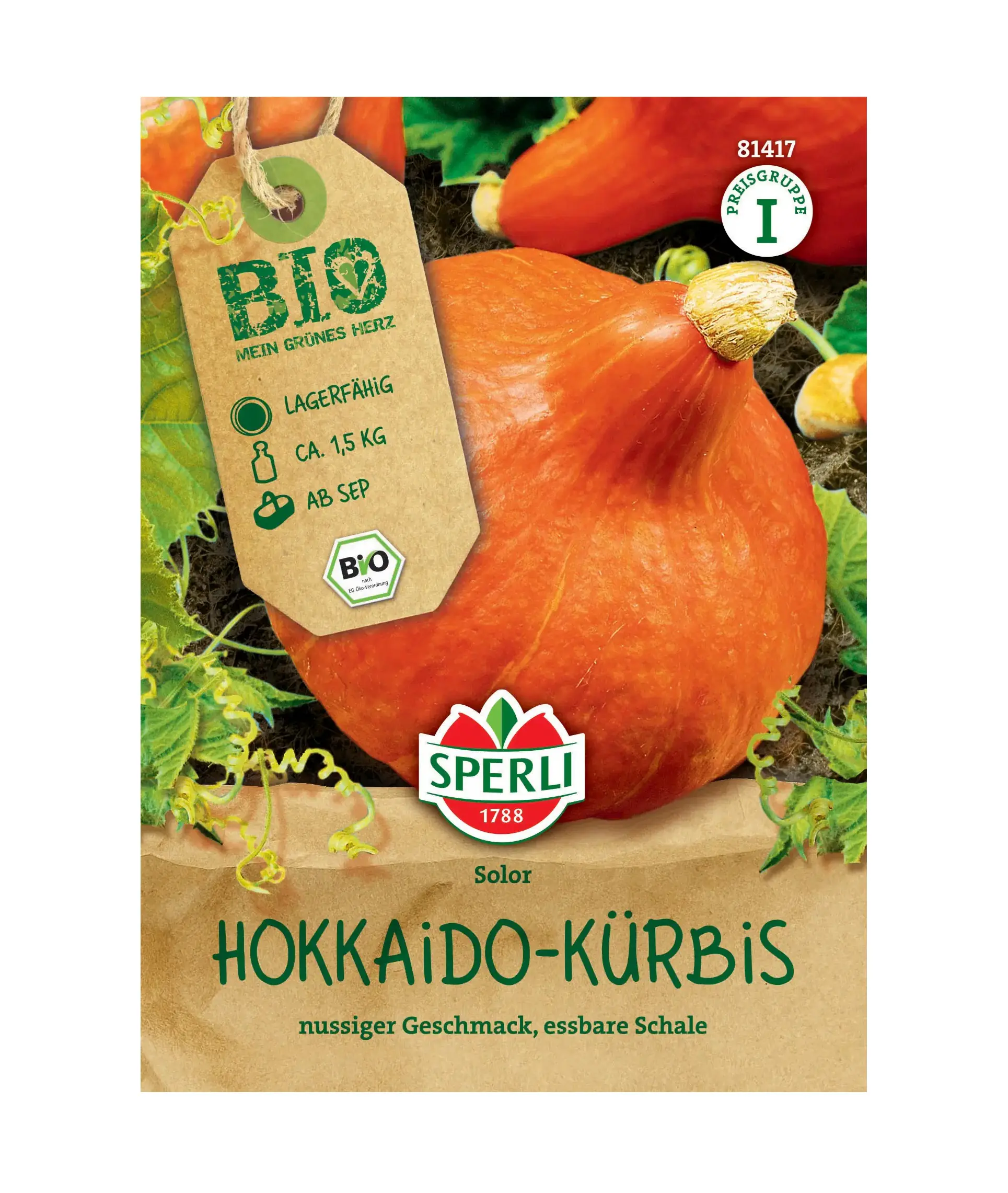 Sperli Saatgut BIO Hokkaido F1 für ca. 5 Pflanzen