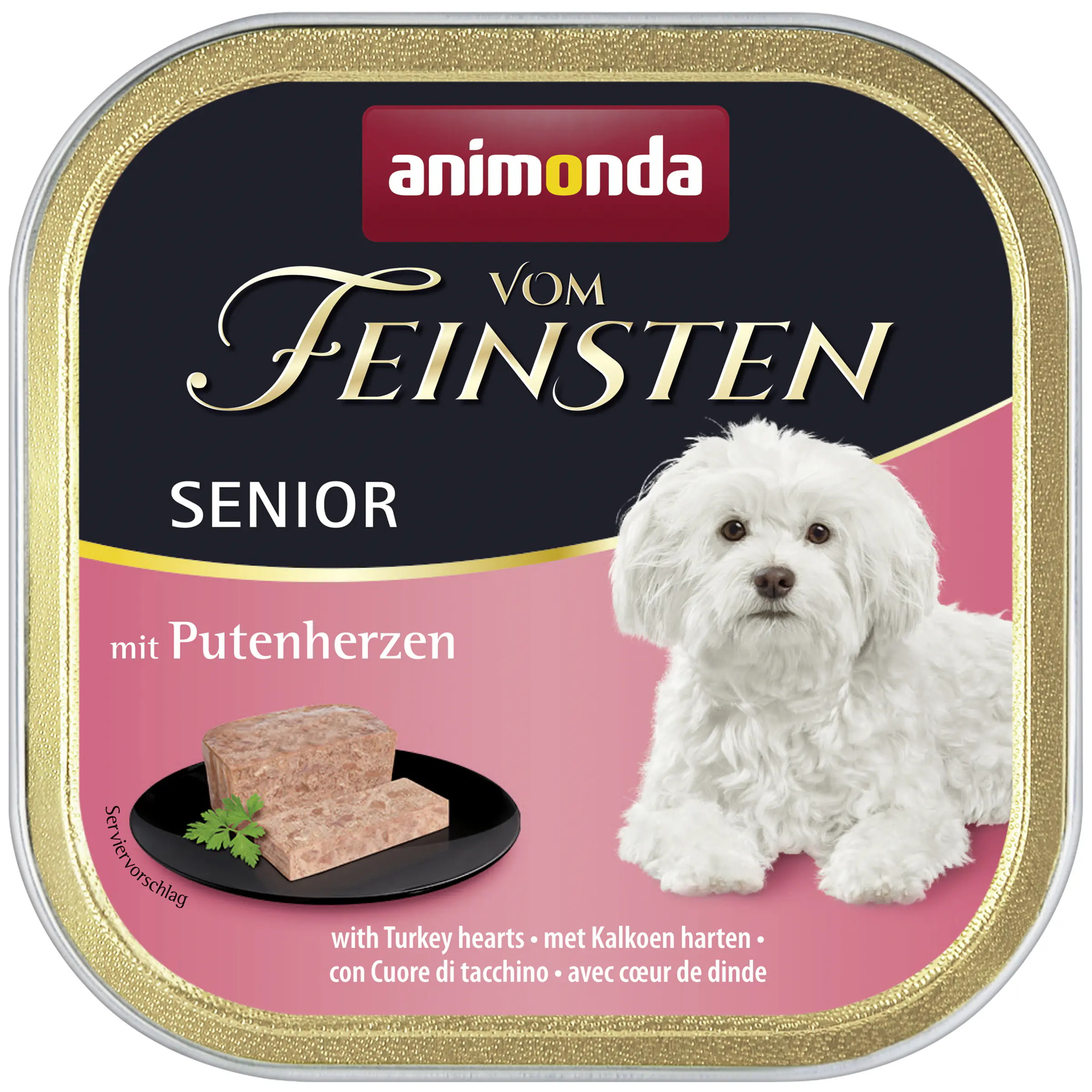 Animonda vom Feinsten Hundenassfutter Senior 150 g Putenherzen
