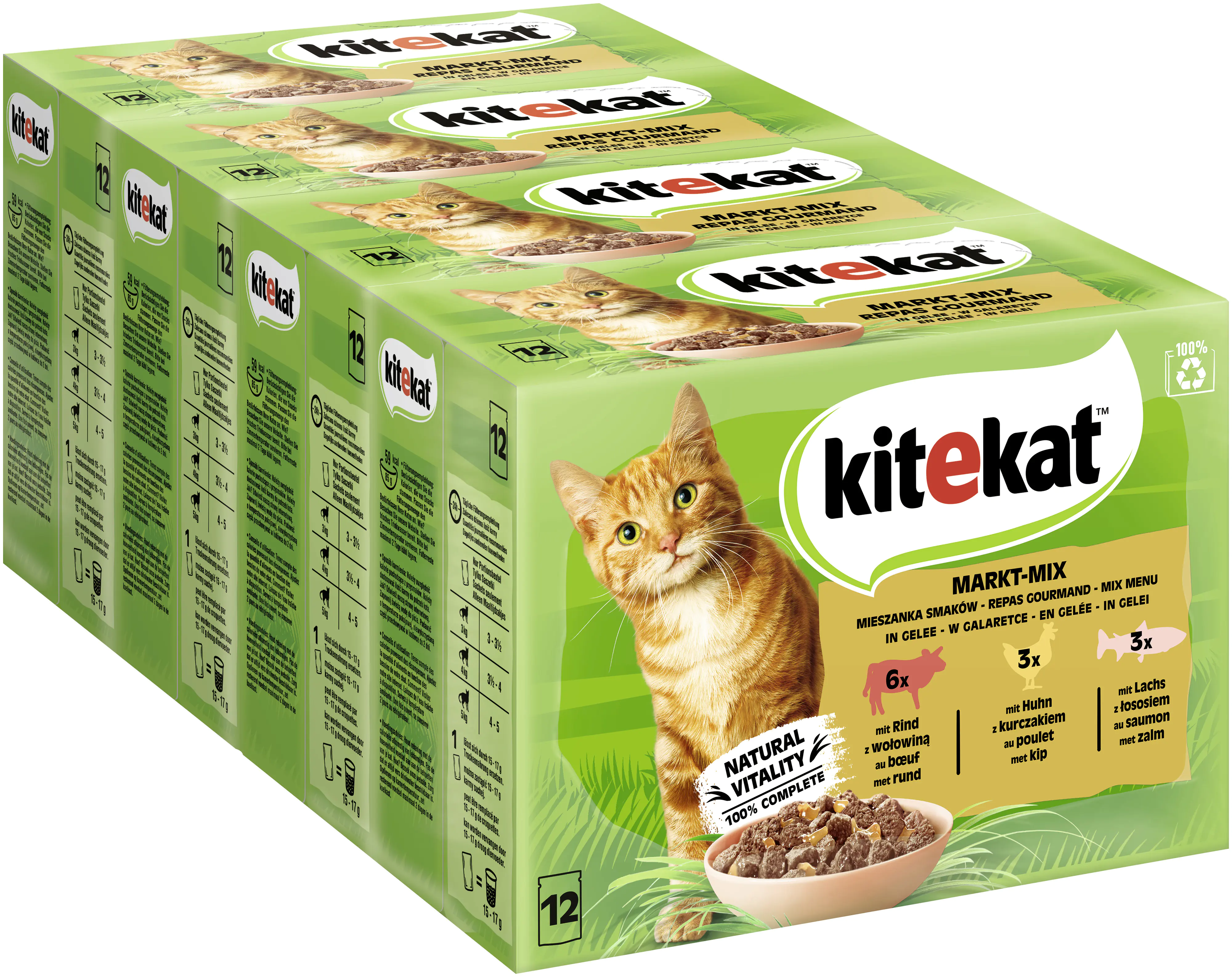 Kitekat Markt-Mix in Gelee Multipack 12x85 g