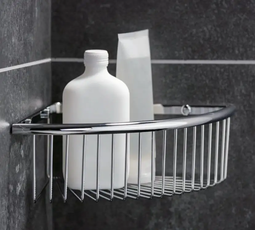 Primaster Eck-Duschkorb Tuna Edelstahl 1 Ablage chrom