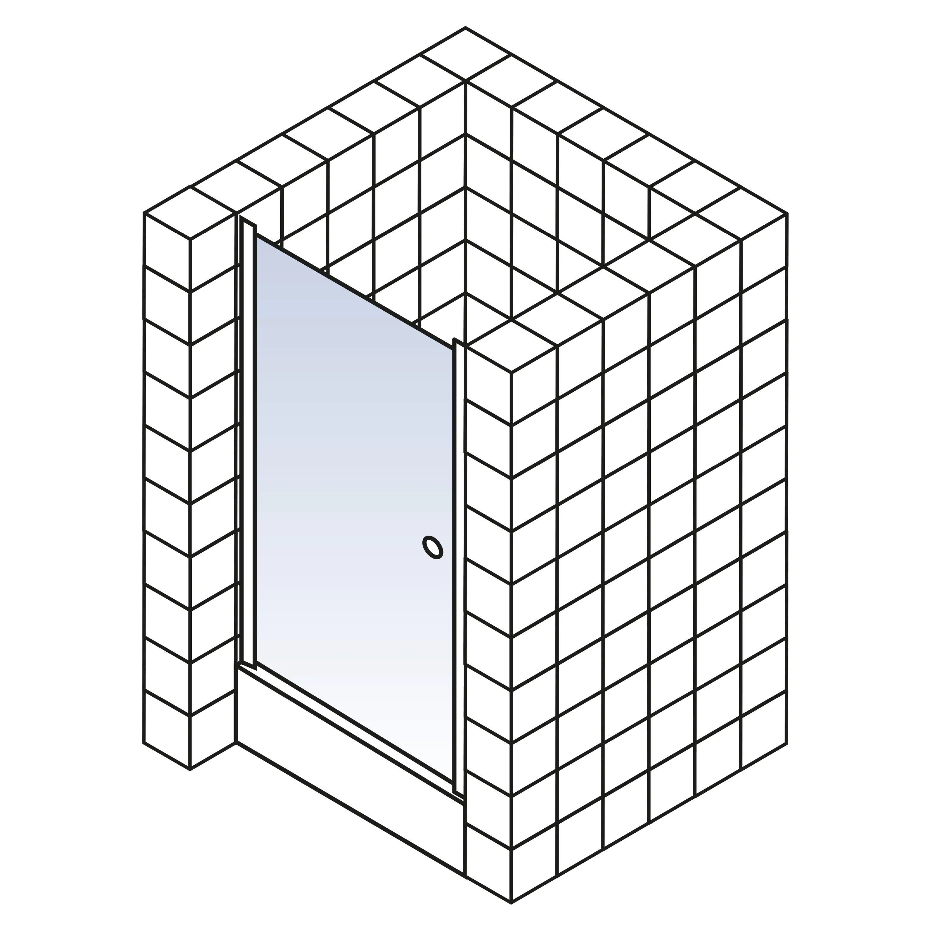 Schulte Nische Drehtür 90 x 200 cm Garant