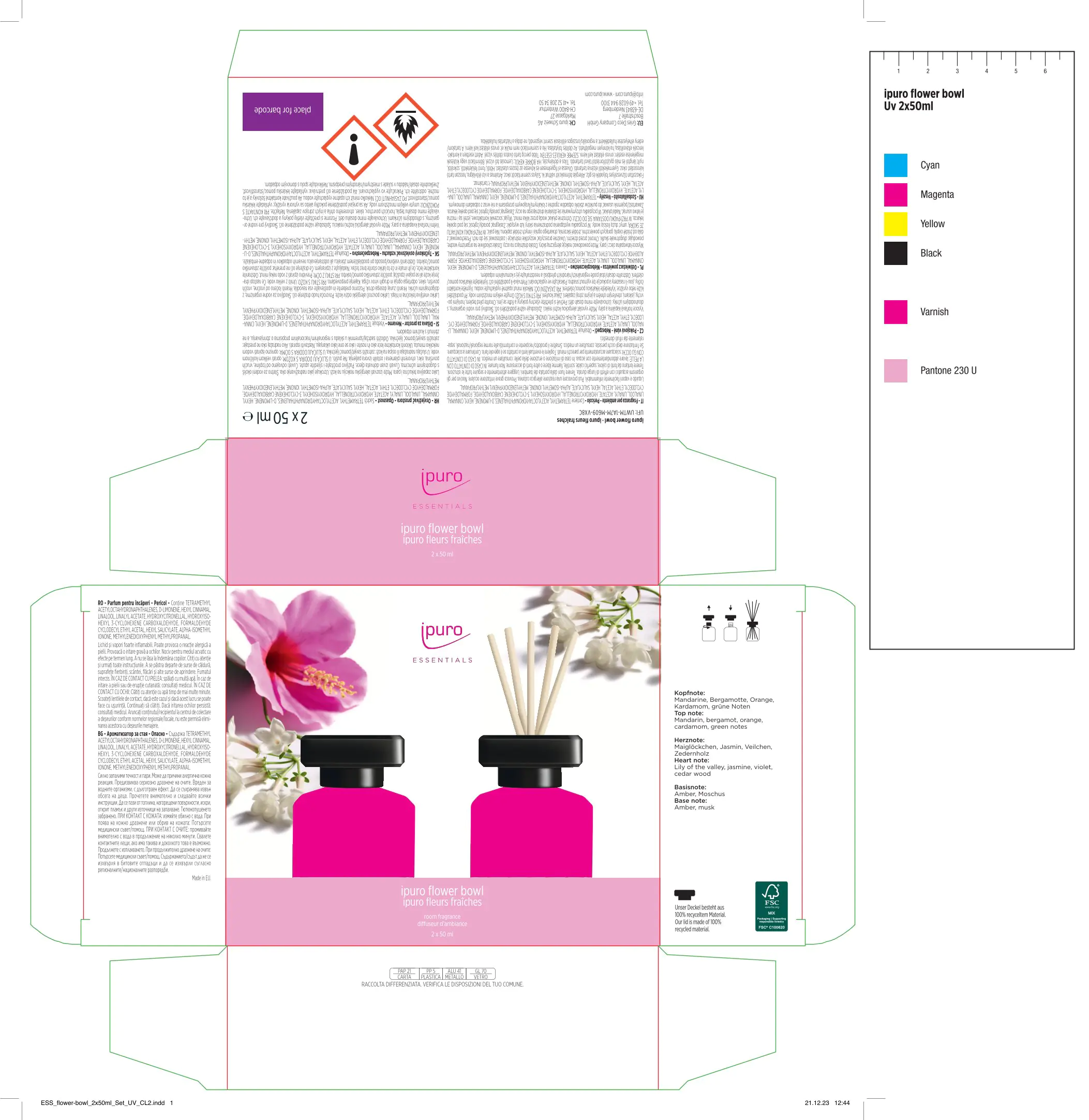 ipuro ESSENTIALS Raumduft Set Flower Bowl 2 x 50 ml