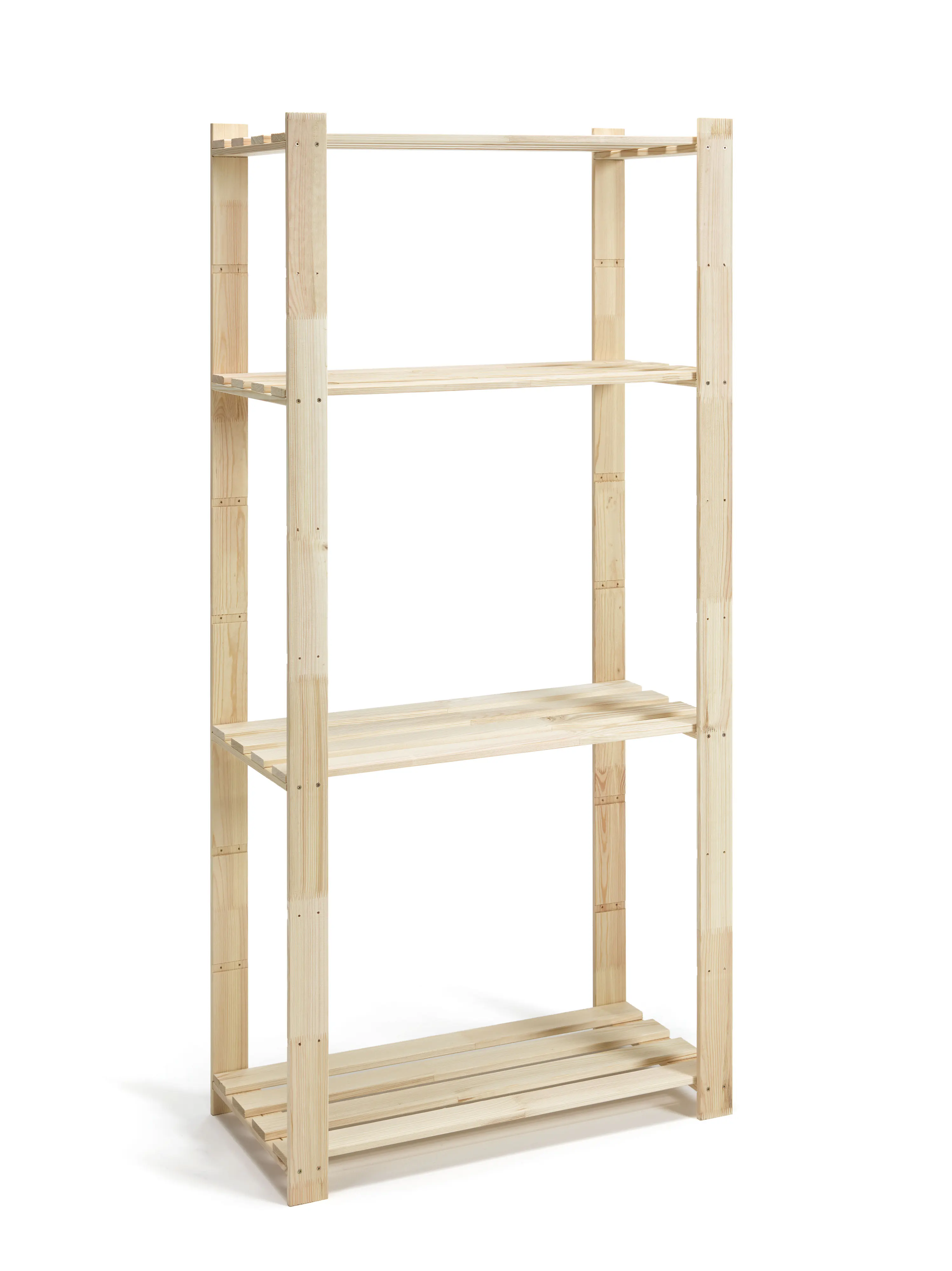 Grundregal 170 x 80 x 40 cm Fichte 4 Holzböden, max. Belastung 200 kg