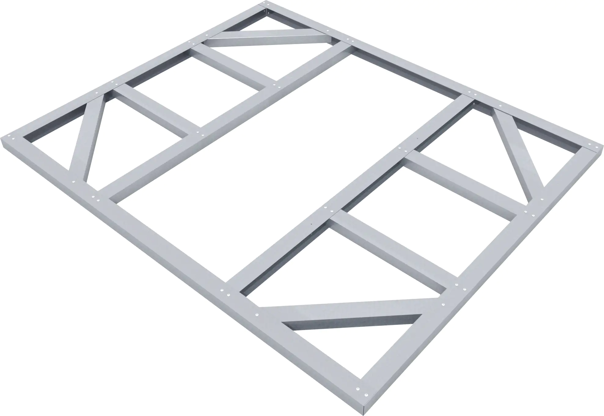 Globel Fundamentbodenrahmen 6 x 5 zu Gerätehaus Dream 65 und Lean To 56