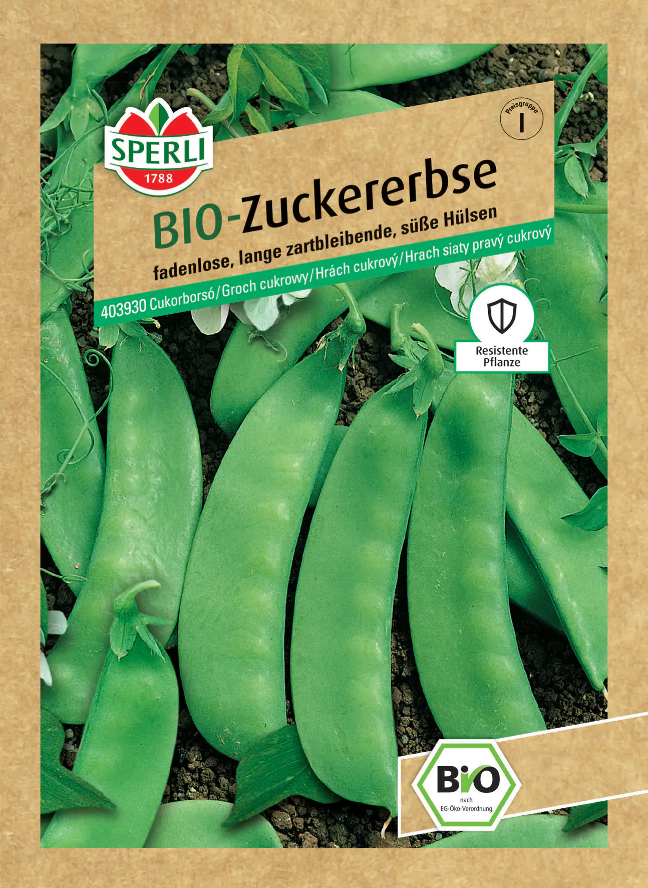 Sperli BIO Zuckererbse