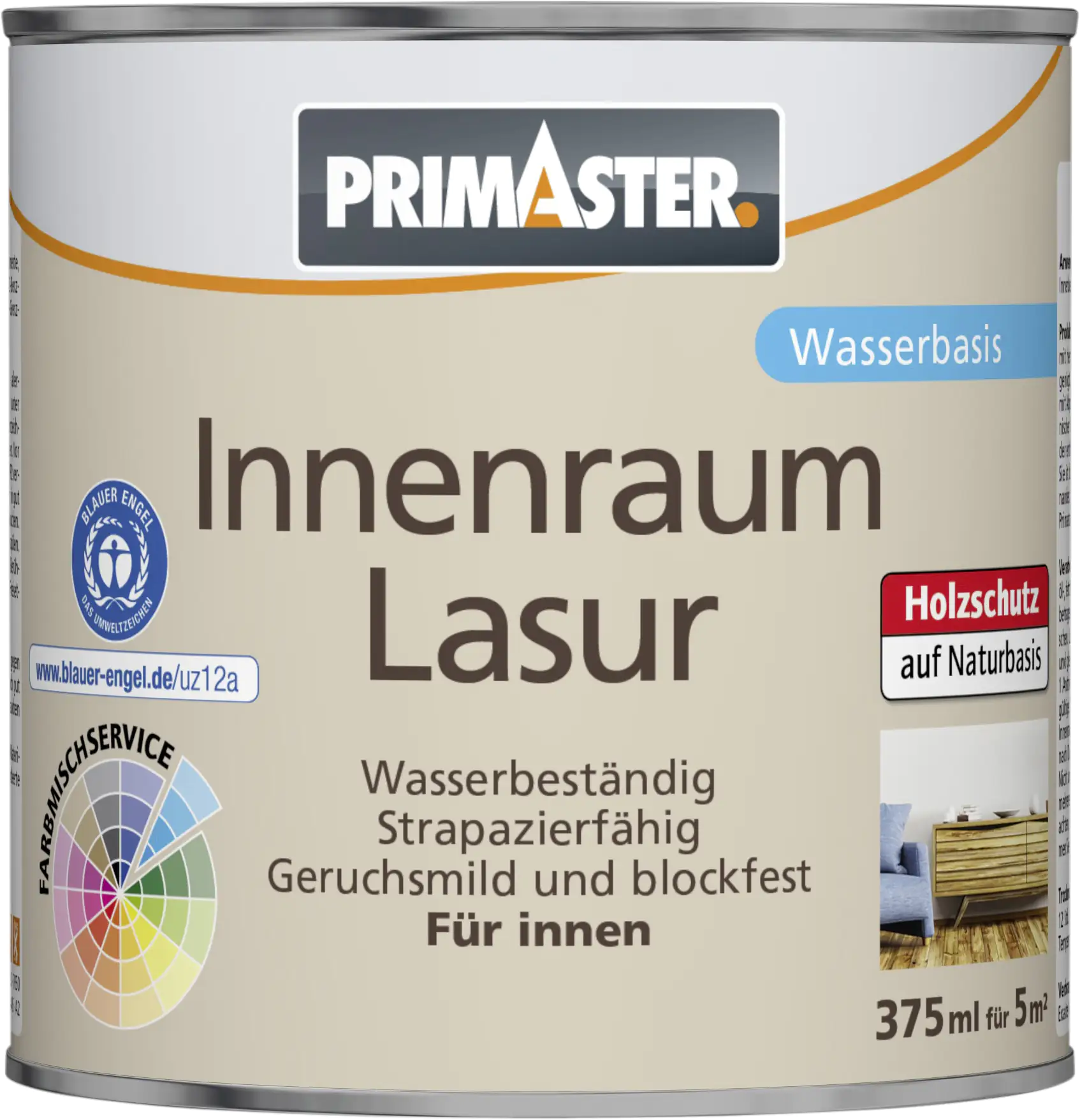 4001044138144 Primaster Innenraumlasur 375 ml betongrau