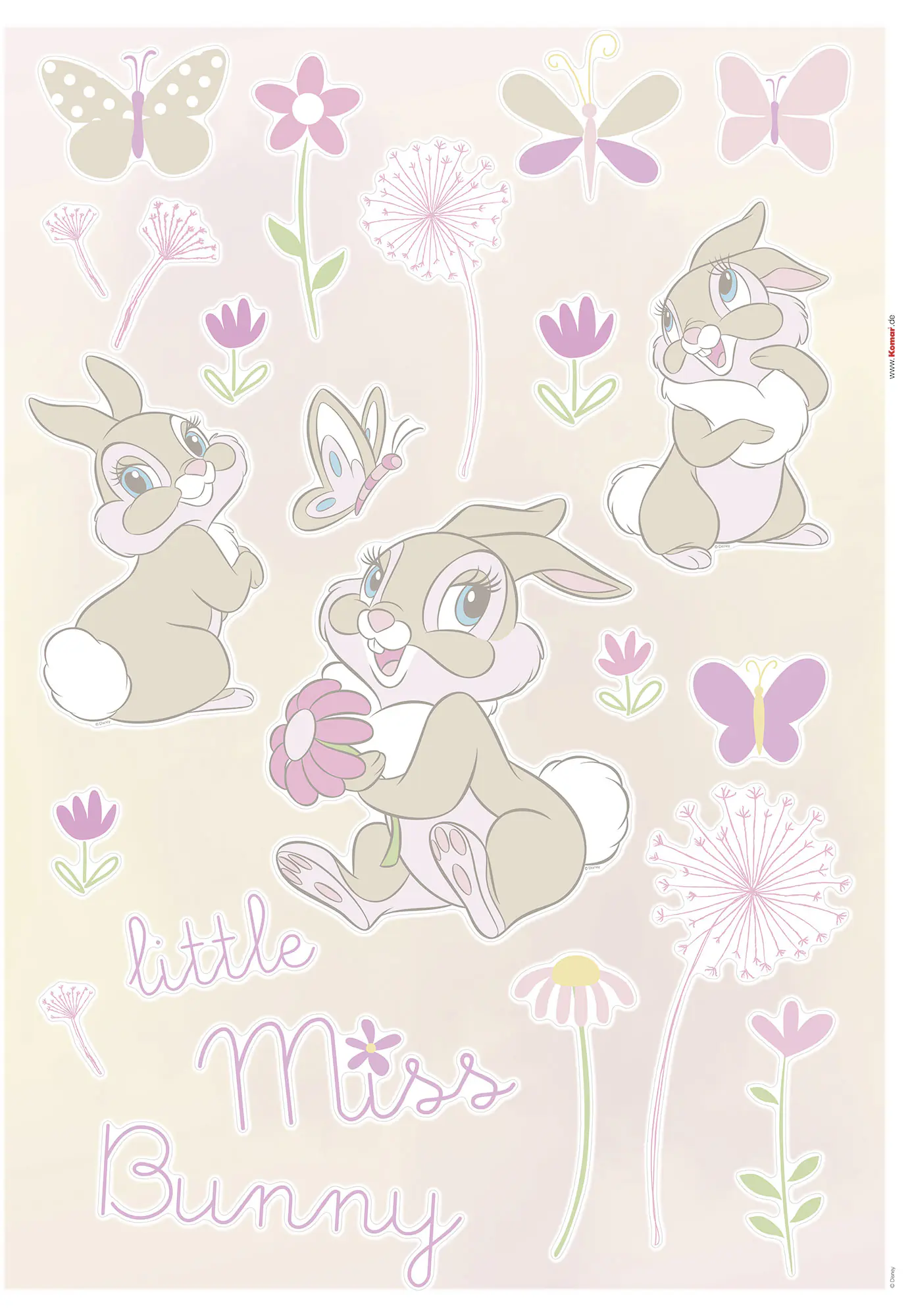 Komar Dekosticker Little Miss Bunny 50 x 70 cm  