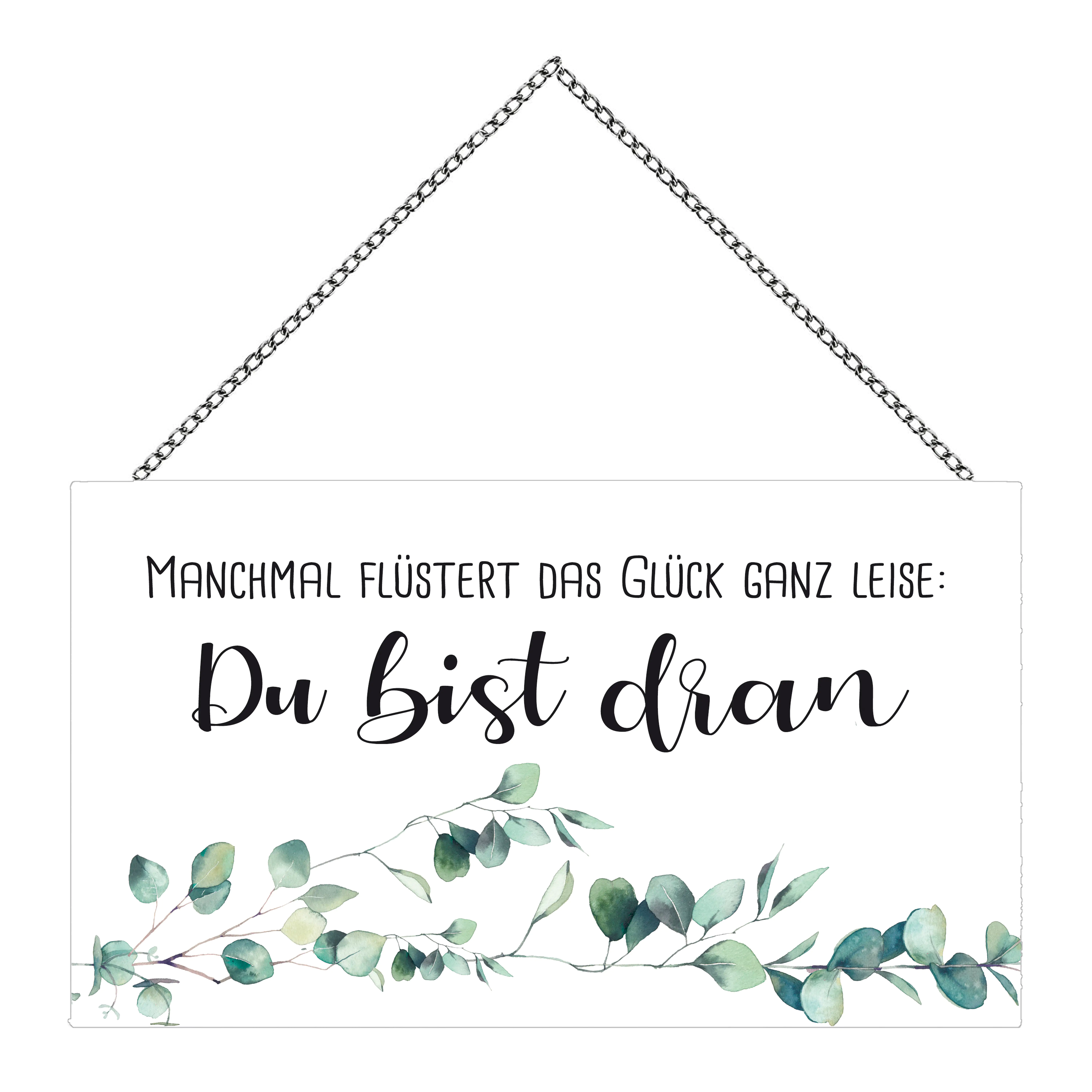 Schild mit Spruch Du bist dran, 23 x 13 cm