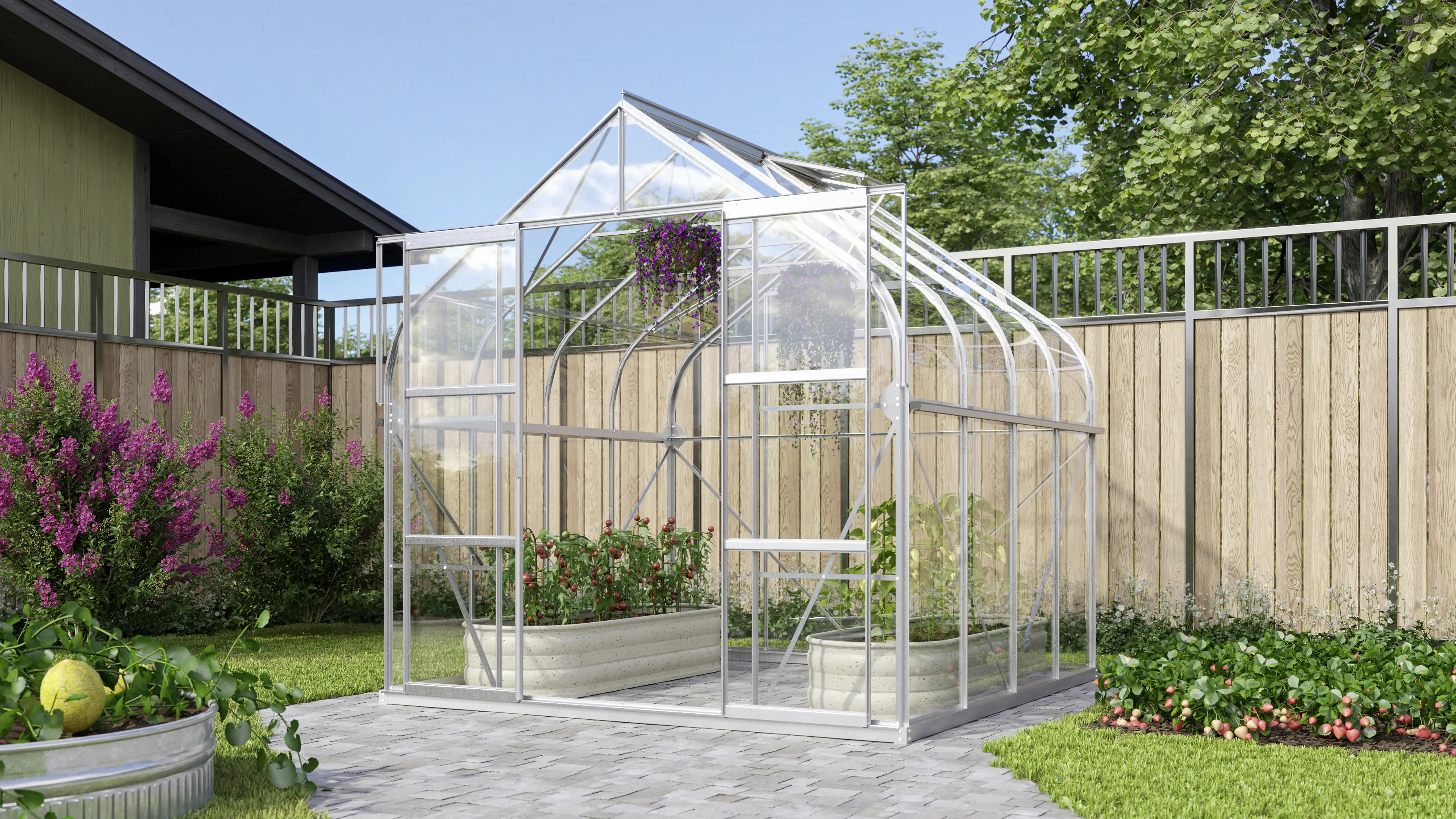 Vitavia Gewächshaus Dione 6700 264 x 258 cm 3 mm Sicherheitsglas Vitavia Gewächshaus Dione 6700 264 x 258 cm 3 mm Sicherheitsglas