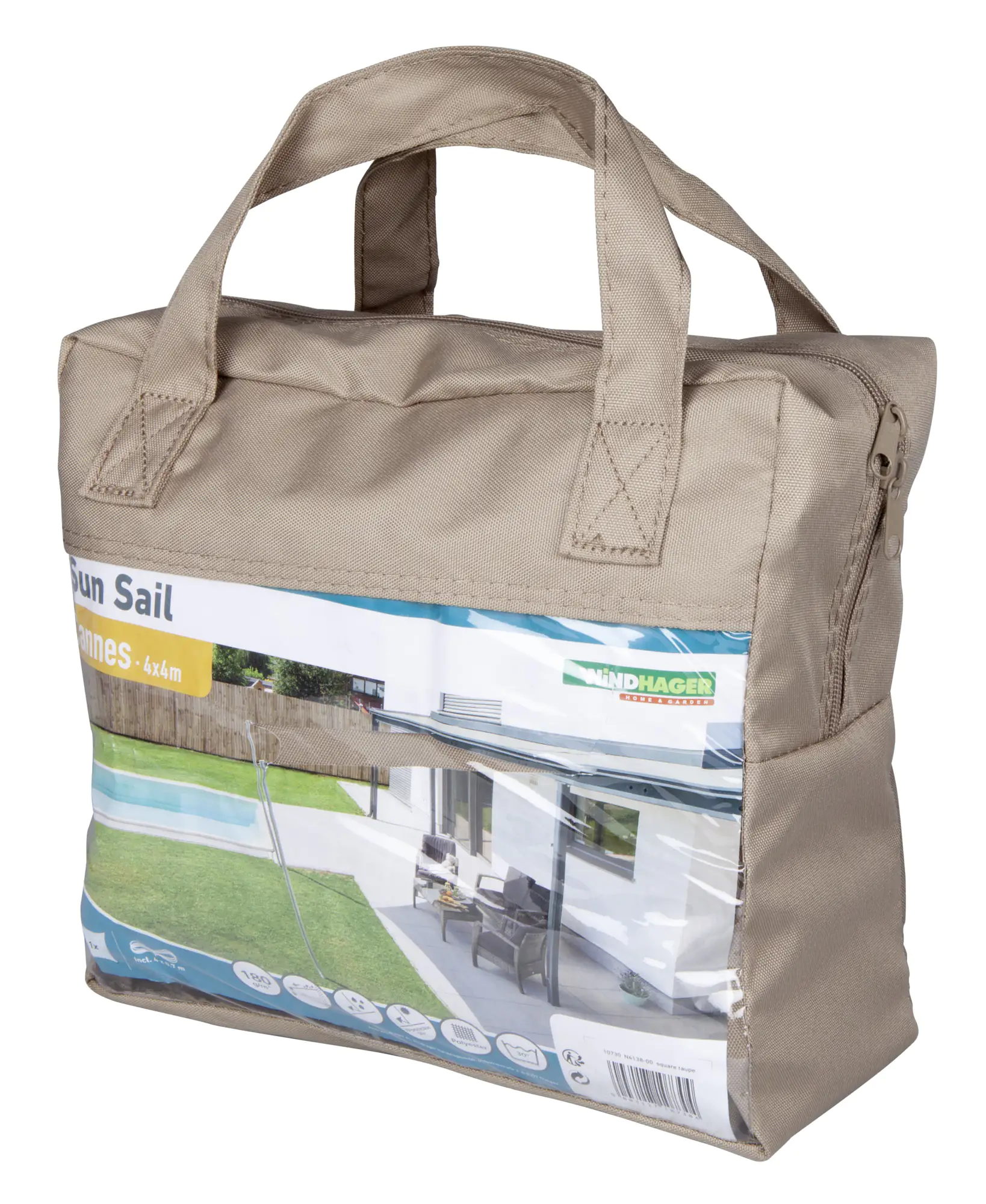 Windhager Sonnensegel Cannes taupe 4 x 4 m