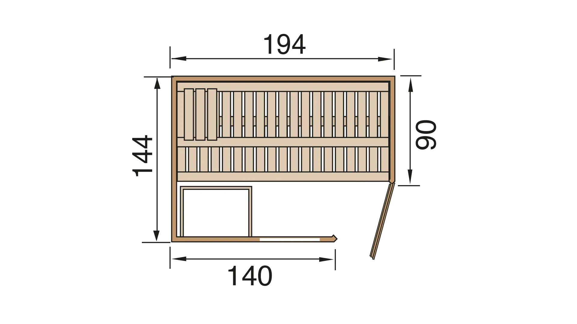 Weka Elementsauna Varberg Gr. 1 Sparset 7,5 kw OS
