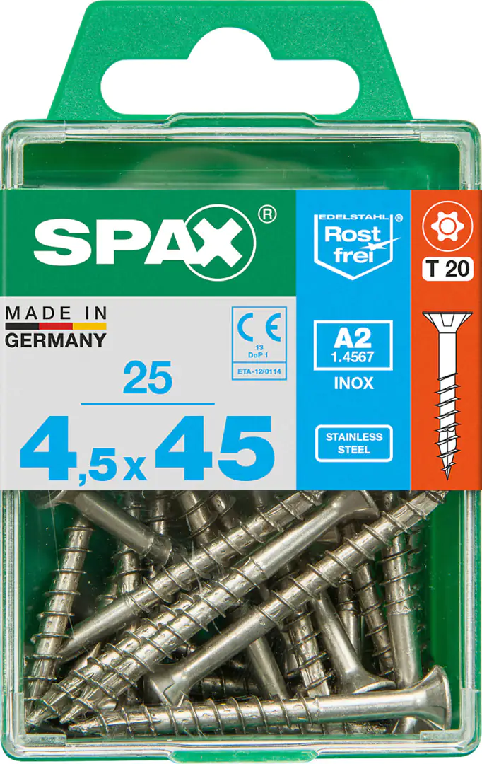 Spax Universalschrauben 4.5 x 45 mm TX 20 - 25 Stk.