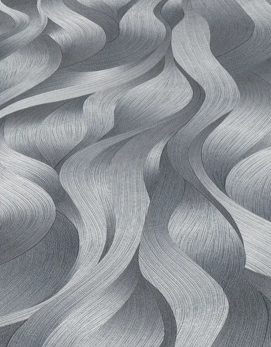 Erismann Vliestapete 10204-15 ELLE Decoration Welle schwarz 10,05 x 0,53 m