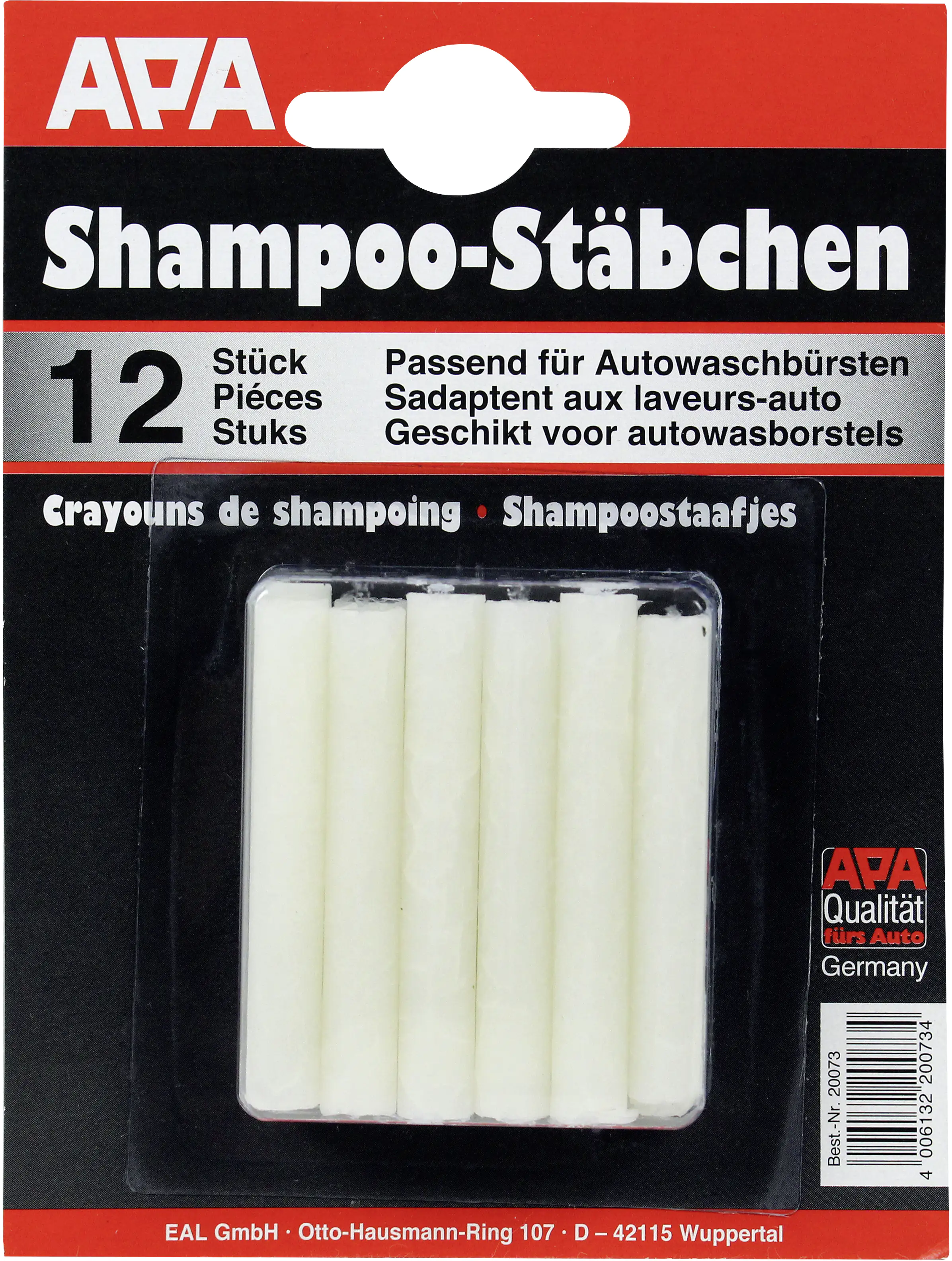APA Shampoostäbchen für Waschbürsten 12